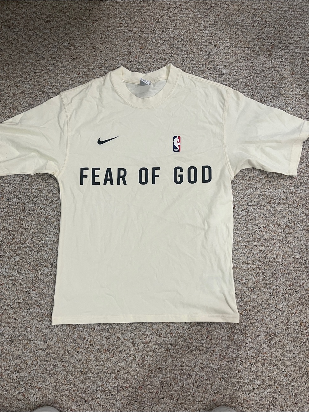 Nike Fear of God Cream Graphic Logo Tee
